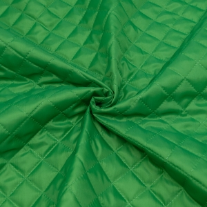 Мерный лоскут ткань стёганая таффета 190Т на синтепоне 100 гр. цвет зелень трава 1 м