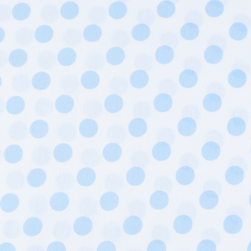 Ткань на отрез бязь плательная 150 см 1422/23А белый фон голубой горох