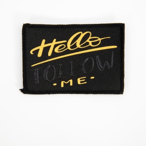 Нашивка Hello TOLLOW ME 8,5*5 см цвет желтый