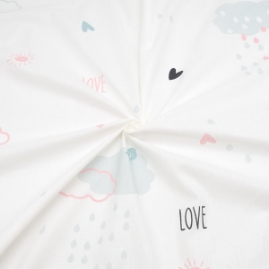 Ткань на отрез поплин 150 см 3047-1 Бублик (компаньон)