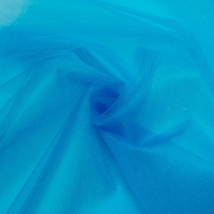 Фатин Кристалл средней жесткости блестящий K.TRM 300 см цвет 28К ярко-голубой