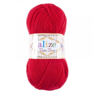 Пряжа для вязания Ализе BabyBest (90%акрил, 10%бамбук) 100гр цвет 056 красный