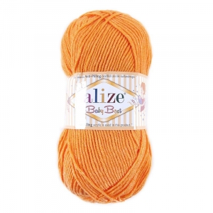 Пряжа для вязания Ализе BabyBest (90%акрил, 10%бамбук) 100гр цвет 336 оранжевый