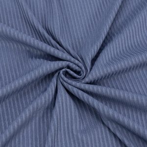 Ткань на отрез трикотаж лапша цвет темно-голубой