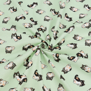 Маломеры ситец 95 см 29150/3 Котики цвет салатовый 1 м