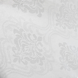 Мерный лоскут матрасная ткань 2703-4 Дамаск цвет белый 9 м