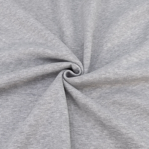 Ткань на отрез футер 3-х нитка компакт пенье начес цвет темно-серый меланж