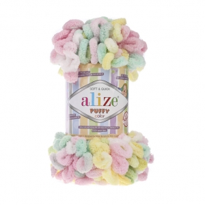Пряжа ALIZE PUFFY COLOR 5862 (100% микрополиэстер)