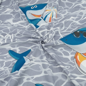 Маломеры бязь 120 гр/м2 детская 150 см 3096-1 Акуленок (основа) 2 м