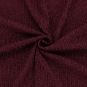 Ткань на отрез трикотаж лапша №9 цвет бордовый