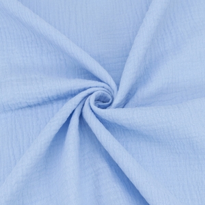 Ткань на отрез муслин гладкокрашеный 140 см цвет голубой