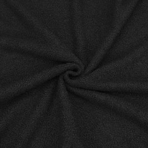 Ткань на отрез трикотаж букле на флисе №2 цвет черно-бежевый
