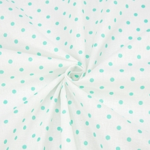 Поплин 150 см 388А/16 Горошек цвет мята отрез 150х300