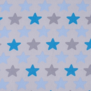 Ткань на отрез флис Звезды 40995/2 цвет голубой