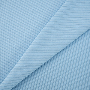 Ткань на отрез трикотаж лапша цвет голубой