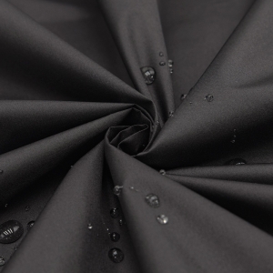 Ткань на отрез дюспо 240Т покрытие WR PU Milky 322 цвет чёрный