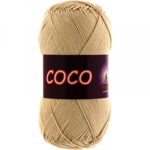 Coco 3889 100% мерсеризованный хлопок 50гр 240м (Индия) цвет св.бежевый