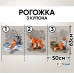 Ткань на отрез рогожка 150 см 35025/1 Лисы