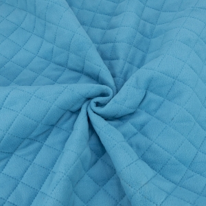 Ткань стёганая флис на синтепоне 100 гр. цвет голубой
