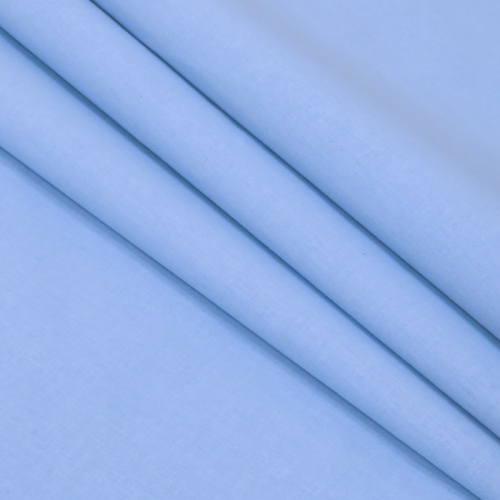 Ткань на отрез Тик гладкокрашеный 80 см арт 126 Тейково голубой