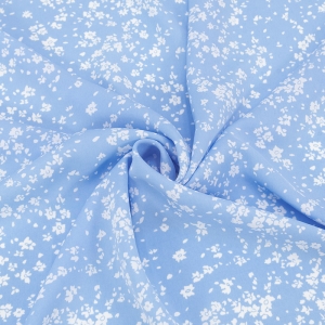 Ткань на отрез Прадо Ромашки на голубом