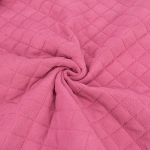 Ткань стёганая флис на синтепоне 100 гр. цвет розовый