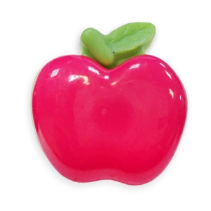 Пуговица детская сборная Яблоко 21 мм цвет малиновый упаковка 24 шт