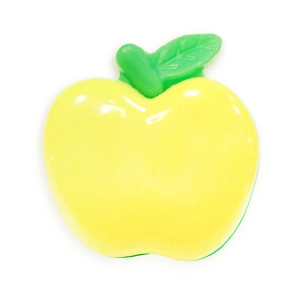 Пуговица детская сборная Яблоко 21 мм цвет св-желтый упаковка 24 шт