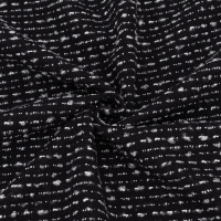 Ткань на отрез твид-шанель 0131 Штрих цвет черный