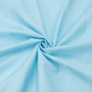 Ткань на отрез страйп сатин полоса 3х3 см 240 см 135 гр/м2 цвет голубой