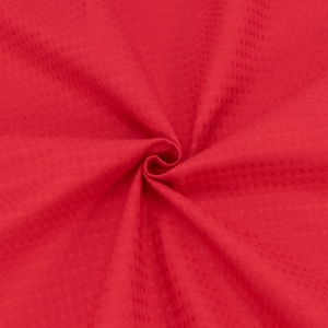 Ткань на отрез вафельное полотно гладкокрашенное 150 см 240 гр/м2 7х7 мм цвет 032 цвет красный