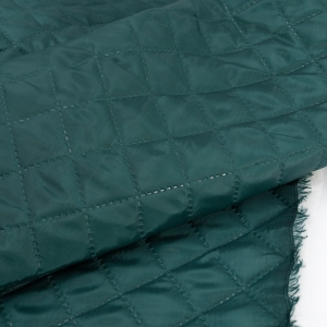 Мерный лоскут ткань стёганая таффета 190Т на синтепоне 100 гр. цвет темно-зеленый 2 м