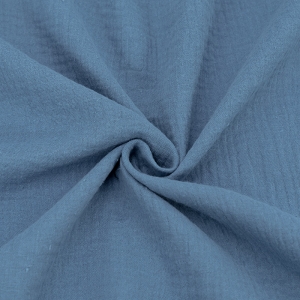 Ткань на отрез муслин гладкокрашеный 140 см цвет серо-голубой