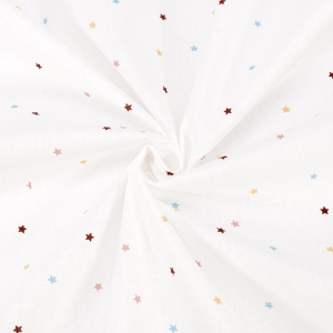 Маломеры поплин 150 см 2347 Звездочки разноцветные 1 м