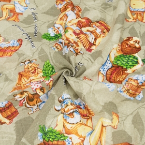 Ткань на отрез вафельное полотно набивное 150 см 10710/1 С легким паром