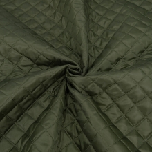 Мерный лоскут ткань стёганая таффета 190Т на синтепоне 100 гр. цвет хаки 1,6 м