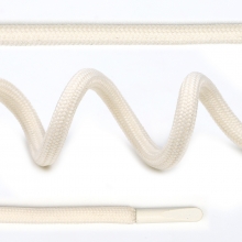 Шнурки круглые полиэфир 4 мм цв.молочный F103 арт.TBY 7290-0036, длина 130 см уп. 2 шт