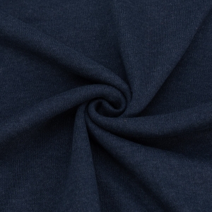 Ткань на отрез интерлок 11006 Меланж цвет темно-синий