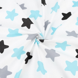 Ткань на отрез поплин 150 см 1798/2 цвет голубой