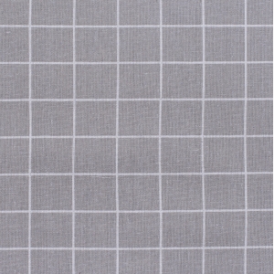 Ткань на отрез лен TBY-DJ-03 Клетка цвет серый