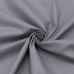 Ткань на отрез поплин гладкокрашеный 220 см 115 гр/м2 цвет темно-серый