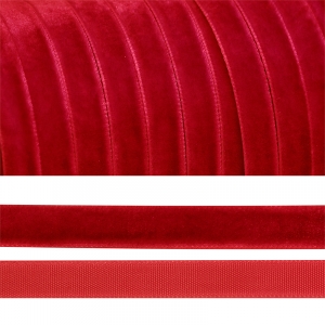 Лента бархатная 20 мм TBY LB2042 цвет т-красный 1 метр