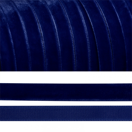 Лента бархатная 20 мм TBY LB2052 цвет т-синий 1 метр