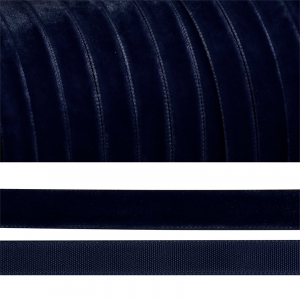 Лента бархатная 20 мм TBY LB2054 цвет т-синий 1 метр