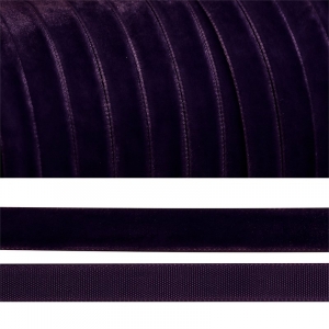 Лента бархатная 20 мм TBY LB2059 цвет т-фиолетовый 1 метр