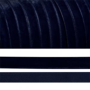 Лента бархатная 25 мм TBY LB2554 цвет т-синий 1 метр