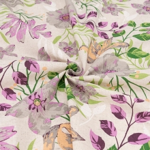 Полулен 150 см 21572/1 Герберы отрез 150х100