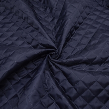 Ткань стёганая таффета 190Т на синтепоне 100 гр. цвет темно-синий