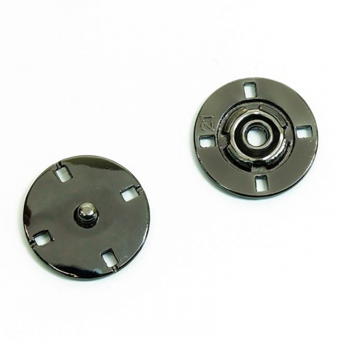 Кнопка металлическая черный никель  КМД-3 №25 уп 10 шт