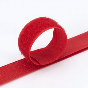Лента-липучка 25 мм 1 м цвет красный